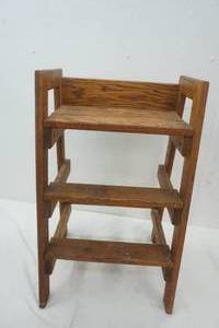 lot 138 image: Step & Chair  combined 29 Tall 18 wide, 9 deep on top