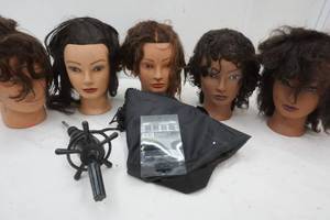 lot 170 image: 5 Hair art  Face Art Mannequins