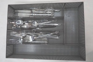 lot 180 image: Flatware & Gray Tray