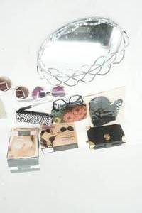 lot 197 image: Vanity Tray, sunglasses, Go Bare Bras, Glass case and more