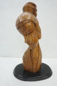lot 205 image: Wood carved lady 17 tall