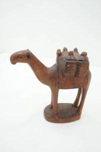 lot 232 image: African Wood Carved Camel