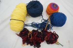 lot 239 image: Knitting Yarn & Needles