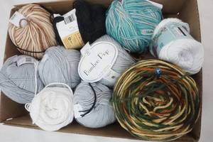 lot 245 image: Crochet Needle and Variety of New Light weight Yarn