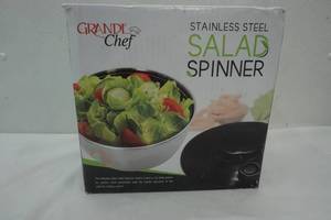 lot 288 image: New Stainless Steel Salad Spinner