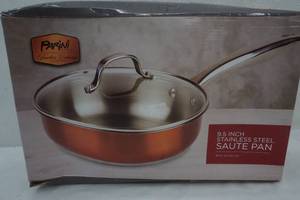 lot 291 image: New Parini 9.5 Inch Stainless Steel Saute Pan