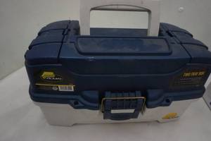 lot 300 image: New Two Tray Fishing Box with Assortment of Tackle