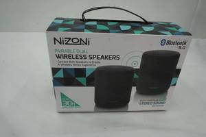lot 327 image: New Nizoni Wireless Speakers (up to 30ft)