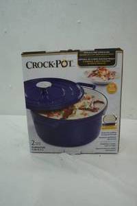 lot 343 image: NEW croc-Pot Non-Electric 2 Pieces Elmington 5Qt.