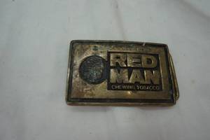 lot 413 image: Vintage Redman Chewing Tobacco Belt Buckle