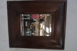 lot 450 image: Dark Wood Framed Mirror