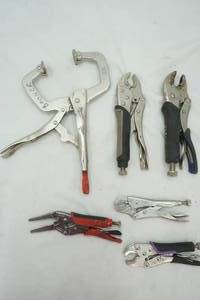 lot 488 image: Variety of Different Vise Grips