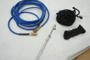 lot 508 image: Black Rope, Blue Air Hose, Tire Gauge