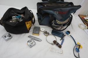 lot 521 image: Bosch Litheon Work Bag with All Hardware  & Dewalt Bag with Hardware
