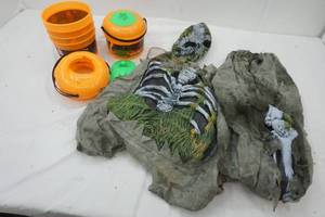 lot 658 image: Halloween Candy Buckets with covers, Like New Halloween Costume