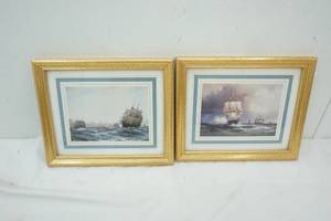 lot 666 image: 2 Pictures of Ships 9x11