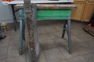 lot 693 image: 2 Galvanized Sawhorses