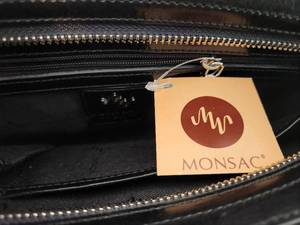 lot 32 image: New with Tags Monsac Black Clutch Purse