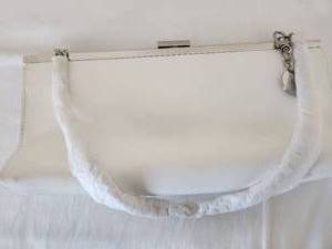 lot 40 image: New White Clutch with Chain Handle