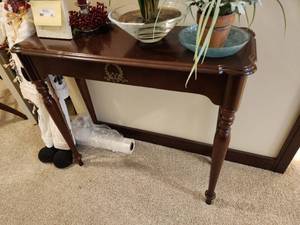lot 98 image: Side TableSofa Table Wood (Items on Top not included)