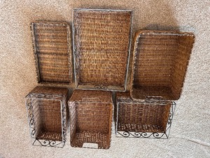 lot 75 image: Variety of Wicker and Metal Baskets