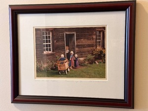 lot 53A image: Amish Framed Print Round Up by Bill Coleman Amish No 368 333750