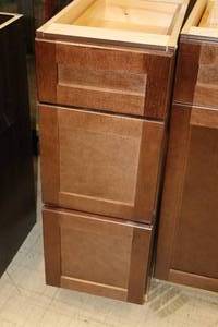 lot 208 image: Hampton Bay Wood Cabinet 3-drawer 12x24-12x35 (New)