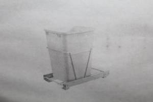 lot 250 image: Rev-A-Shelf Single 35-Qt. Pull-Out Waste Container 10.625x22x19