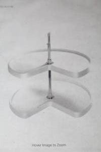 lot 253 image: Rev-A-Shelf 2-Shelf Kidney Shaped Lazy Susan Set 18x18x26-32