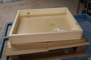 lot 255 image: Wood Slide-Out Cabinet Drawer 19-34x21x3