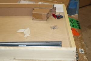 lot 256 image: Wood Slide-Out Cabinet Drawer 19-34x21x3