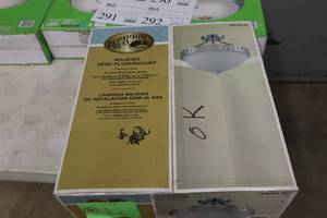 lot 288 image: Hampton Bay Wilkies Semi-Flushmount Ceiling Light Chrome Finish with Frosted White Glass Shade