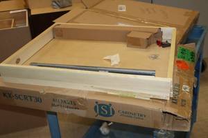 lot 257 image: Wood Slide-Out Cabinet Drawer 19-34x21x3
