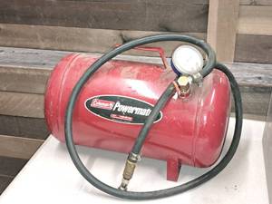 lot 541 image: Coleman Powermate Air Tank with Hose and Regulator