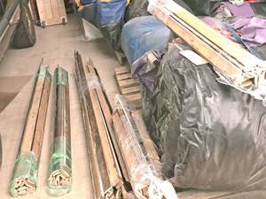lot 204C image: Lot of (5 Bundles) Wood Trim Boards