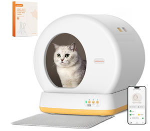 lot 2 image: MeoWant Self-Cleaning Cat Litter Box-Yellow