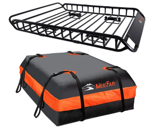 lot 4 image: MeeFar Roof Rack Carrier Basket Universal Rooftop