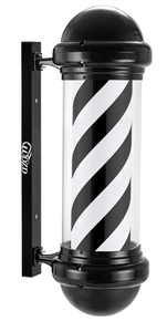 lot 125 image: 29 Barber Pole Light, Black White Rotating Hair Salon Open Sign, Wall Mount, Save Energy
