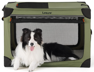 lot 129 image: Lesure Soft Collapsible Dog Crate - 36 Inch Portable Travel Dog Crate