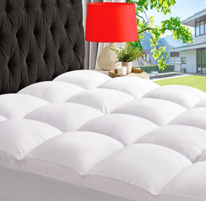 lot 134 image: QUEEN Size Mattress Topper for Back Pain Relief, Extra Thick Mattress Pad Pillowtop