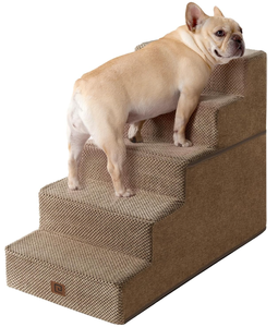 lot 159 image: EHEYCIGA Dog Stairs for High Bed, 5-Step Dog Steps