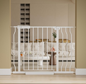 lot 162 image: Wide Baby Gate for Stairs Doorways Pressure Mounted Baby Gate