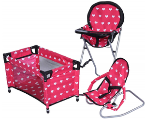 lot 196 image: The New York Doll Collection Dolls Mega Play Set 3 in 1