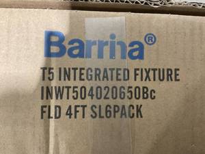 lot 383 image: LOT OF 6 Barrina LED T5 Integrated Single Fixture, 4FT