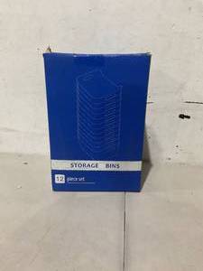 lot 389 image: LOT OF 12 Tiawudi Plastic Storage Bins, Multi-Use Organizer Bins