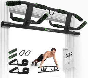 lot 210 image: Multi-Grip Pull Up Bar with Smart Larger Hooks Technology