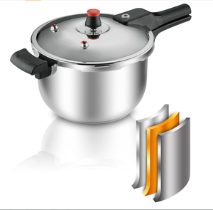 lot 214 image: 1.85Gal Thickened Stainless Steel Pressure Canner with Release Valve