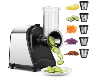lot 310 image: Electric Cheese Grater, 250W Multifunctional Vegetable Cutter for Home Use