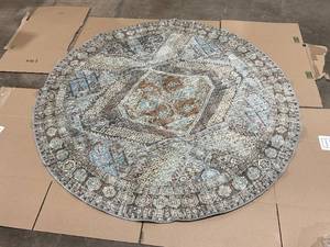 lot 261 image: Adiva Grey Round Rug