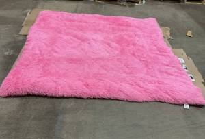 lot 262 image: Pink Fur Area Rug